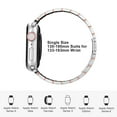 thumbnail image 3 of LGSY Metal Bands Compatible with Apple Watch Band 42mm 44mm 45mm Women Men Stainless Steel Strap for iWatch Series 8 7 6 5 4 3 2 1 SE Silver/Rose Gold, 3 of 7