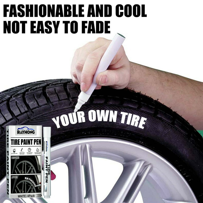 6x White Paint Pen Marker Waterproof Permanent Car Tire Lettering