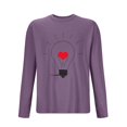 thumbnail image 3 of Styesk Chemises pour Hommes Sports Entraînement Physique Pyjamas Imprimés à la Maison T-shirt Manches Longues Col Rond, 3 of 3