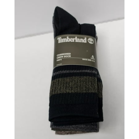 Timberland Men's Cushioned Crew Socks - 6 pair - Size 6-12 - Assorted Colors