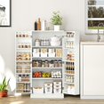 thumbnail image 2 of HOMEFORT Farmhouse Pantry Cabinet with Adjustable Shelves, Manufactured Wood White, 2 of 8