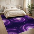 thumbnail image 3 of ODIKA 8'x10' Washable Area Rug Non-Slip Chair-Friendly Mat Cosmic Galaxy Swirl Abstract Nebula Stardust Constellation Purple Starry for Dining Room, Large Office, Lounge, 3 of 7