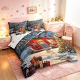 thumbnail image 2 of Manfei Rustic Cabin Lodge 7-Piece Twin Bedding,Traditional Christmas Tree Gift Bedding Comforter Set,Blue Gray,Christmas Reversible, 2 of 6