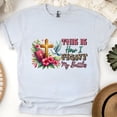 thumbnail image 1 of Christian This Is How I Fight My Battles Cross Bible T-Shirt, Ash, Size L, 1 of 6