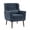 Dark Blue, variant on AISWORD Modern Accent Chair, Upholstered Armchair with Pillow, Fabric Single Sofa Chair with Lounge Seat and Wood Legs Accent Chair for Living Room Bedroom Small Spaces, Dark Blue