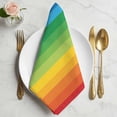 thumbnail image 2 of Colorful Striped Ombre Cloth Napkins, Rainbow Stripes Modern Abstract Art Washable and Reusable Dinner Napkins Set of 4, Table Napkin for Kitchen Party Birthday Wedding Hotel Housewarming 20"x20", 2 of 9