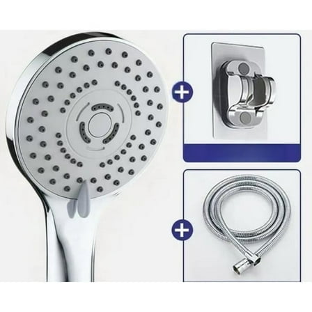 Shower Head with Handheld, High Pressure Hand held Shower Head, 8.6 Inch Showerhead Set with  59'' Hose and Adjustable Showerhead Holder