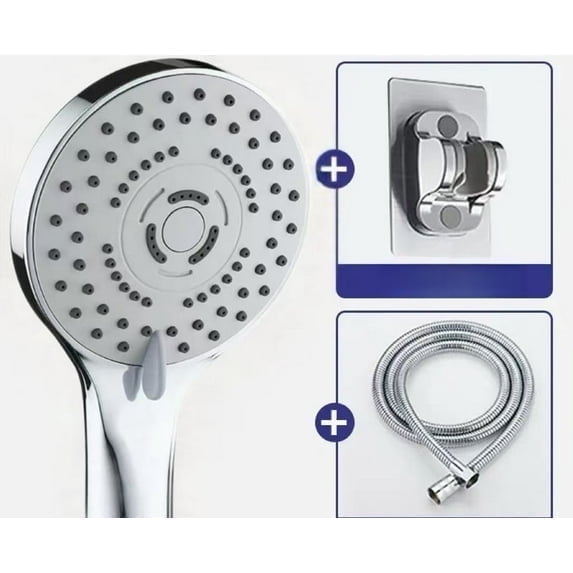 Shower Head with Handheld, High Pressure Hand held Shower Head, 8.6 Inch Showerhead Set with 59'' Hose and Adjustable Showerhead Holder