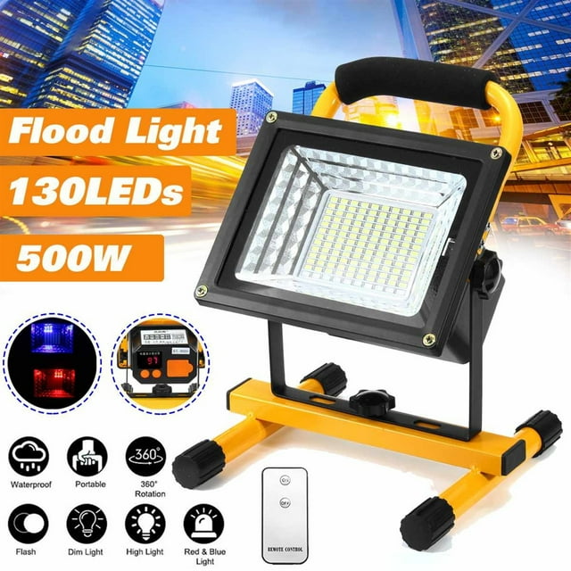 300W-900W Portable LED Rechargeable Floodlight Waterproof Spotlight Battery Powered Searchlight Outdoor Work Lamp Camping ,Powerful Illumination