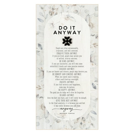 DEXSA Do It Anyway Wood Grace Plaque - 6.3/4" x 13 5/8"