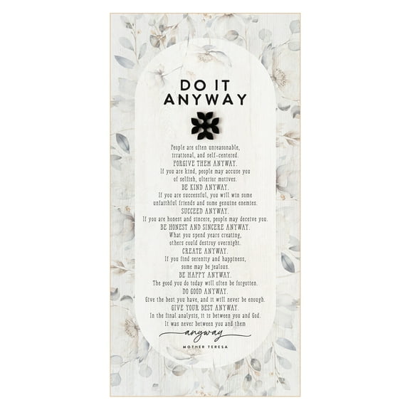 DEXSA Do It Anyway Wood Grace Plaque - 6.3/4" x 13 5/8"