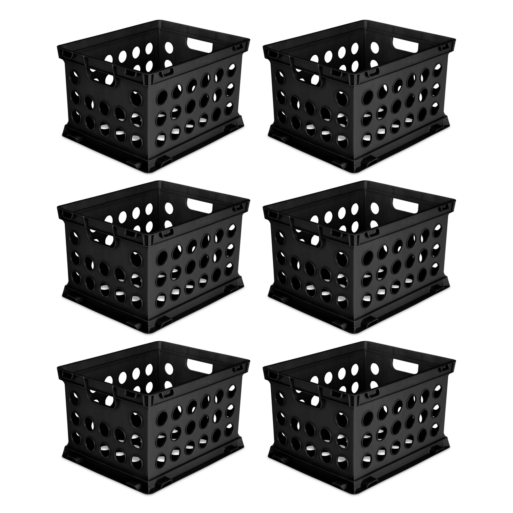 Sterilite Plastic Heavy Duty File Crate Stacking Storage Container 18 Pack 