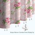 thumbnail image 6 of Pioneer Flower Floral Print Pattern Shower Curtain 36"x72", Bathroom Decorative Shower Curtain Set with 12 Hooks, Waterproof Washable, 6 of 6