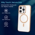 thumbnail image 3 of Entronix Magnetic Clear Case Compatible with iPhone 15 Pro Max, Soft Edges Hard Back Cover, Titanium, 3 of 6