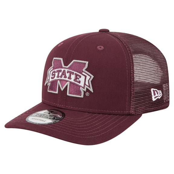 Men's New Era Maroon Mississippi State Bulldogs Primary 9SEVENTY Trucker Stretch-Snap Hat