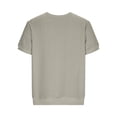 thumbnail image 6 of Hrsba Crewneck Sweatshirts for Women Quarter Zip Crew Neck Short Sleeve Soft Oversized Daily Casual Pullover Sweatshirt, 6 of 8