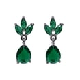 thumbnail image 1 of Aretes De Zirconia Con Diseño De Flor Y Gota, 1 of 3
