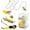 Yellow, variant on Cat Wand Toys for Indoor Cats and Kittens, Lizard Hanging Door Cat Toys, 5 PCS Attachments for Cat Catcher Wand (Red)