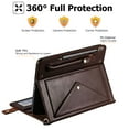 thumbnail image 6 of TECH CIRCLE Galaxy Tab S10 Ultra Case,Galaxy Tab S9 Ultra 2023/S8 Ultra 2022 Case,Business PU Leather Folio Stand Protective Cover S Pen Holder Card Slots Shoulder Hand Strap Wallet Bag Case,Brown, 6 of 6