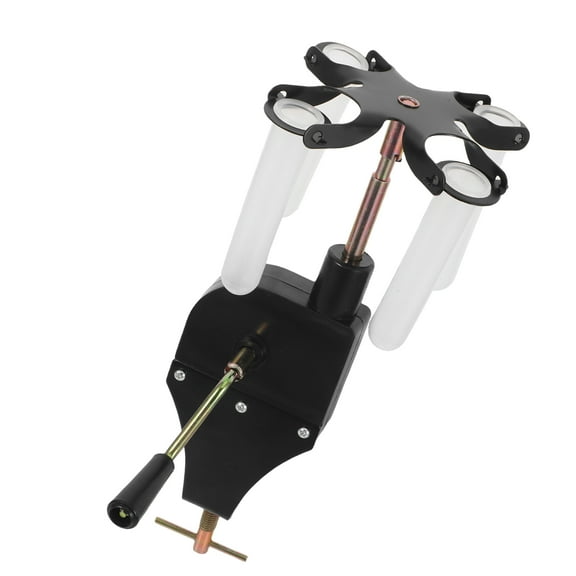 Masteelf Hand Operated Centrifuge Machine Lab Experiments for Four Tubes Single Speed Hand Driven Machine Black