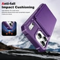 thumbnail image 7 of Decase Flip Wallet Phone Case for iPhone 17 Pro,Vertical Flip Rugged Cover with Credit Card Slot,PU Leather + TPU Shock-Absorbent Protective Cover,Purple, 7 of 7
