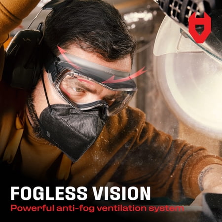 NoCry Anti Fog Safety Goggles for Men and Women with Premium Anti Scratch C