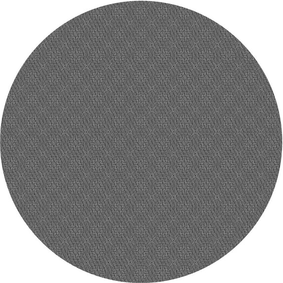Ahgly Company Machine Washable Indoor Round Transitional Gray Area Rugs, 4' Round