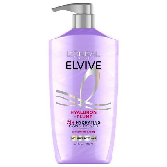 L'Oreal Paris Elvive Hyaluron Plump Hydrating Hair Conditioner, Squeeze Bottle, 26.5 fl oz