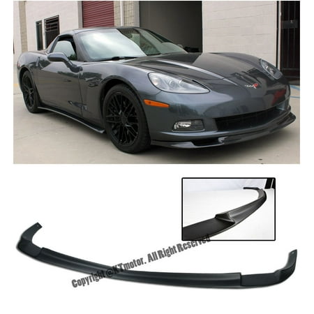 Lip Mount Spoiler - ZR1 Style ABS Plastic Black Front Bumper Lower Lip Kit Splitter Spoiler Wing For 05-13 Chevrolet Corvette C6 Base Models 2005 2006 2007 2008 2009 2010 2011 2012 2013 05 06 07 08 09 10 11 12 13 Chevy