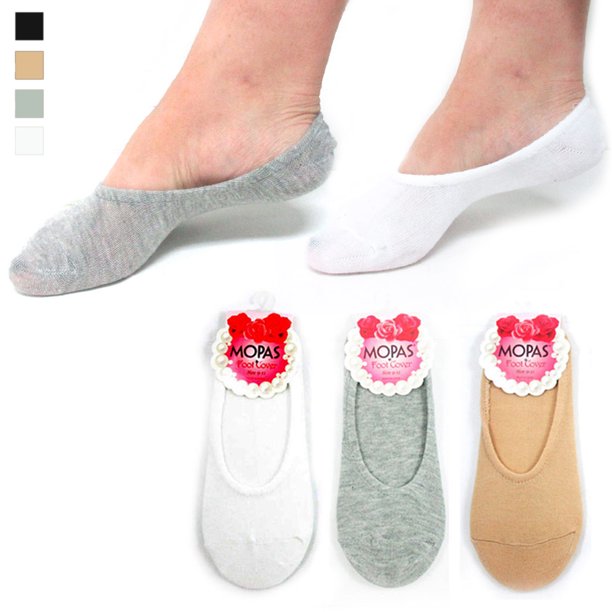 AllTopBargains 12 Pair Low Cut Footies Multicolor Foot Covers Dress