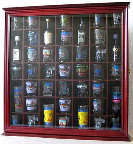 Shot Glass Display Rack Curio Wall Shelf Case NO DOOR SC05 