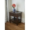 thumbnail image 6 of DecorTech Traditional Rectangular End Table with AC Power and USB Charging Ports, Walnut, 6 of 12