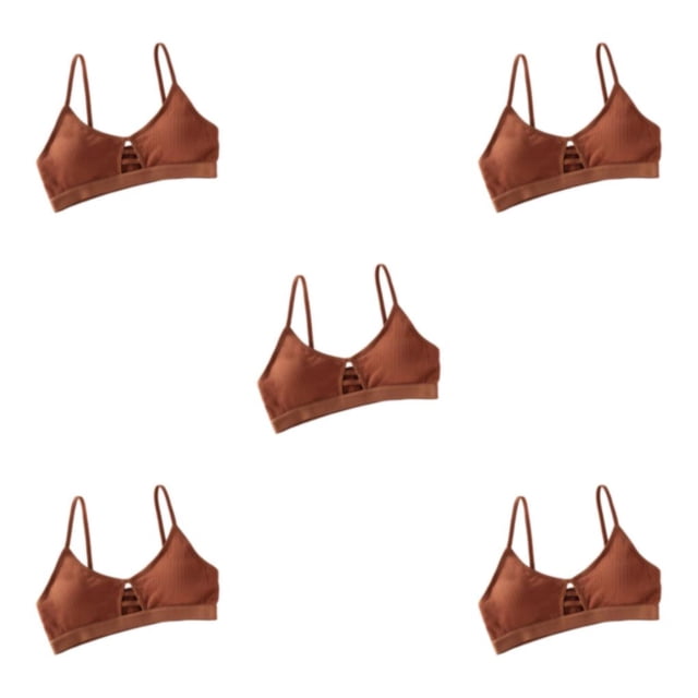 Sujetador de Correa Fina Sonducket Bralette Suaves Sin Costuras Negro