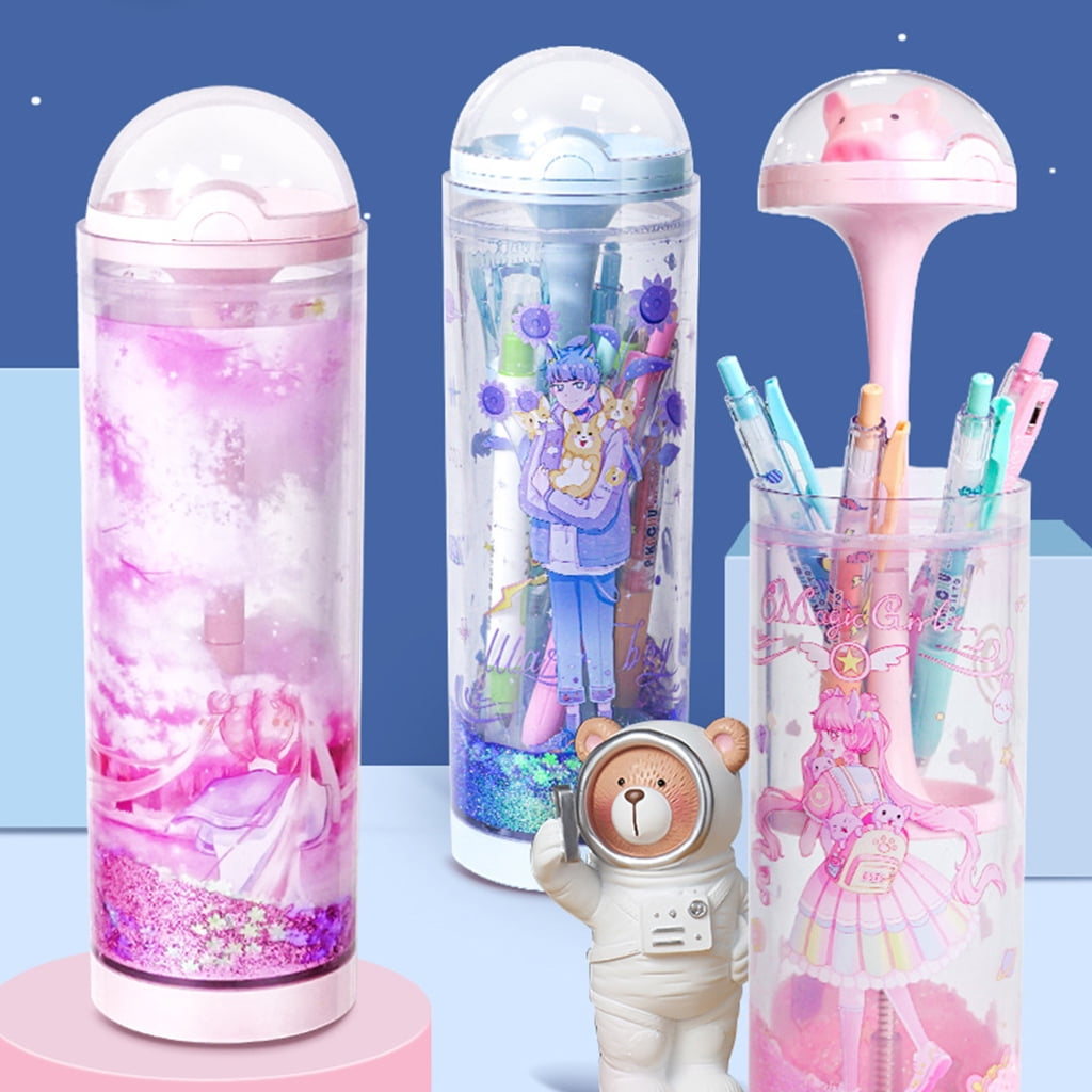 JZROCKER for Creative Carousel Pencil Box Randomly Decompression for Doll Standing Pencil