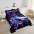 thumbnail image 4 of Erosebridal Racing Car Bedding Twin Comforter Set,Gradient Geometric Down Comforter,Race Car Bedroom Decor,Reversible,Lightweight,2 Piece, 4 of 7