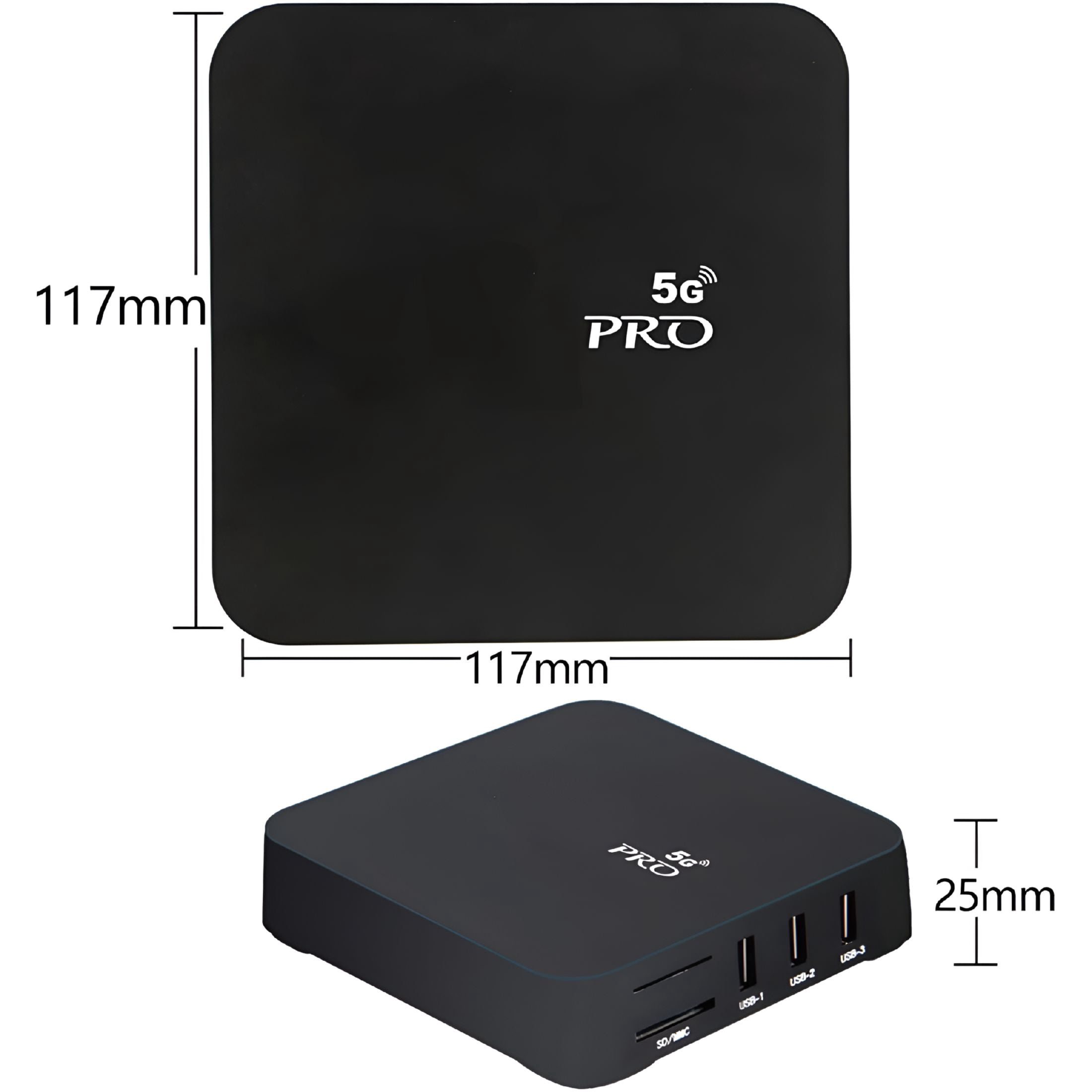 GJX Smart 4K Ultra HD Media Player WiFi Remote Control 16GB USB Home Media Player