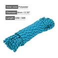 thumbnail image 2 of Uxcell 1Pc Polypropylene Rope Diamond Braid Nylon Cord High Strength 3/8" x 98ft Blue, Black, 2 of 6