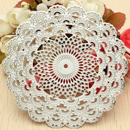 Cherry Scrapbooking Paper - Round Flower Lace Cutting Dies Stencils DIY Scrapbooking Album Paper Card Craft