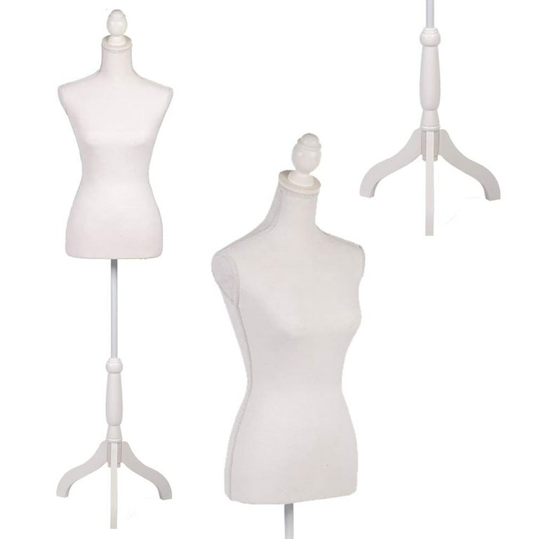 Female Mannequin Torso Height Adjustable Dress Form Manikin Body with Black  Tripod Stand for Clothing Dress Jewelry Display (Beige)