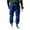 Blue, variant on Sevevn Men's Baggy Sweatpants Wide Leg Lounge Pants Drawstring Waist Loose Fit Jogging Sweat Pants with Pockets