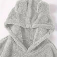 thumbnail image 6 of Chiccall Women's Cute Kitty Ear Hoodies Fuzzy Fleece Warm Hooded Sweatshirts Warm Thickened Solid Color Casual Oversized Sleepwear Fall Winter Pullover Pajama Tops with Pocket, 6 of 6