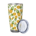 thumbnail image 2 of KLL Pineapple Print 40oz Stainless Steel Insulated Car Cup with Spillproof Lid - Keep Your Drink Hot or Cold on the Go-Straw Two-piece Set, 2 of 8