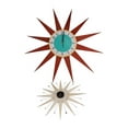 thumbnail image 2 of Flat PVC Medieval Style Starburst Sunburst Clock Wall Clock, 2 of 7