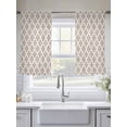 thumbnail image 6 of Beige Moroccon Semi Sheer Curtains 54 Inch Length 2 Panels Set, Farmhouse Minimalist Abstract Geometric Sheer Kitchen Curtain Privacy Voile Window Curtain for Living Room Bedroom Rod Pocket Drapes, 6 of 7