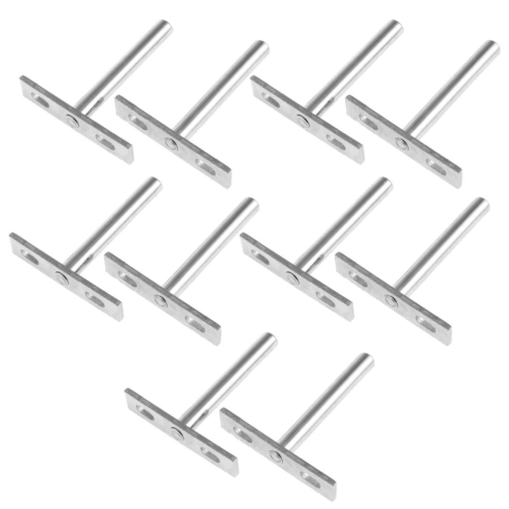 WLPZXP 10Pcs Wall Shelf Bracket Heavy Duty Supporter T Shaped Angle Bracket 3inch