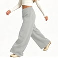 thumbnail image 6 of Teen Girl's Wide Leg Fleece Sweatpants 5-15 Years Elastic High Waisted Loose Baggy Track Pants with Pockets Streetwear, 6 of 9