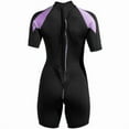 thumbnail image 4 of NeoSport Wetsuits 3mm Women's Back Zip Shorty - 10 - Black/Lavender, 4 of 4