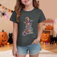 thumbnail image 2 of KPVEVIQ Toddler Halloween Shirt Kid Cute Witch Broomstick Tees Boys Girls Halloween Tops Clothes, 2 of 5