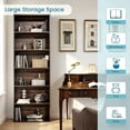 thumbnail image 3 of 71" Tall 6-Tier Bookshelf, Large Open Storage Bookcase, Freestanding Display Shelf for Living Room, Bedroom or Home Office, Brown, 3 of 9