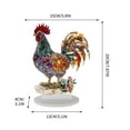 thumbnail image 3 of HCBY Colorful Crystal Rooster Decor - 2D Shining Figurine for Home, Office, and Chinese New Year Feng Shui Gift(Red,7.87"x5.1"), 3 of 8